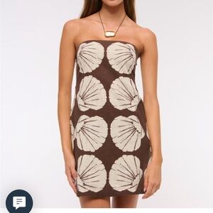 NWT A&F Scarlett Strapless Linen-Blend Skort